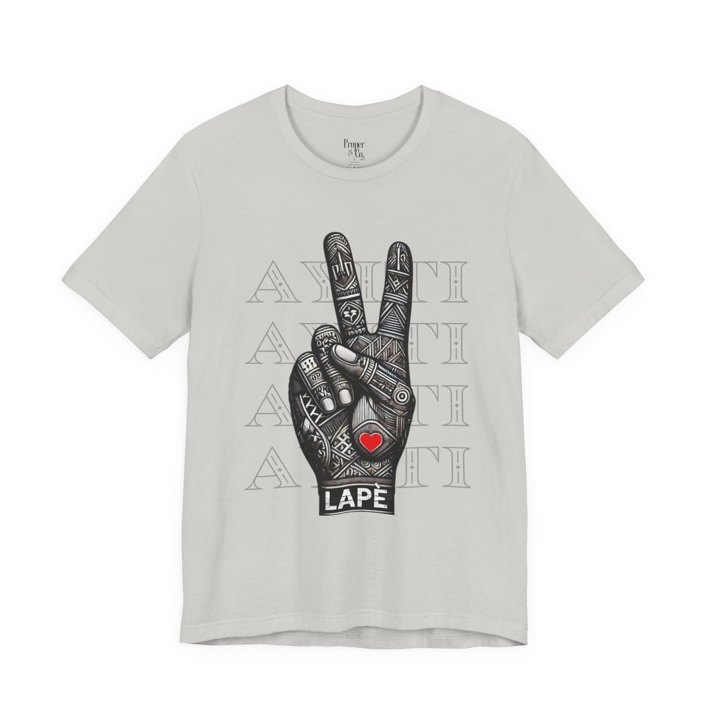 Lapè pou Ayiti Unisex Jersey Short Sleeve Tee