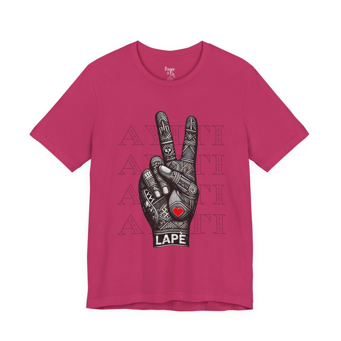 Lapè pou Ayiti Unisex Jersey Short Sleeve Tee