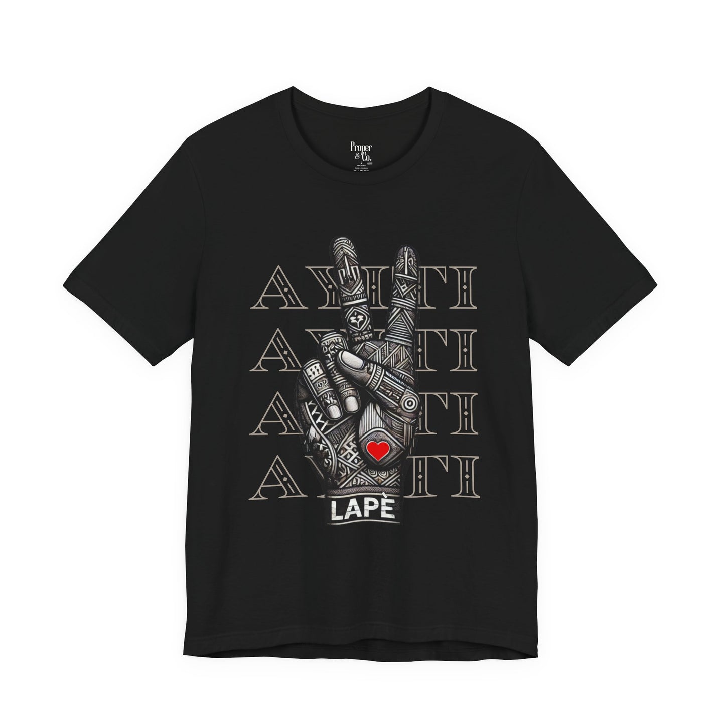 Lapè pou Ayiti Unisex Jersey Short Sleeve Tee